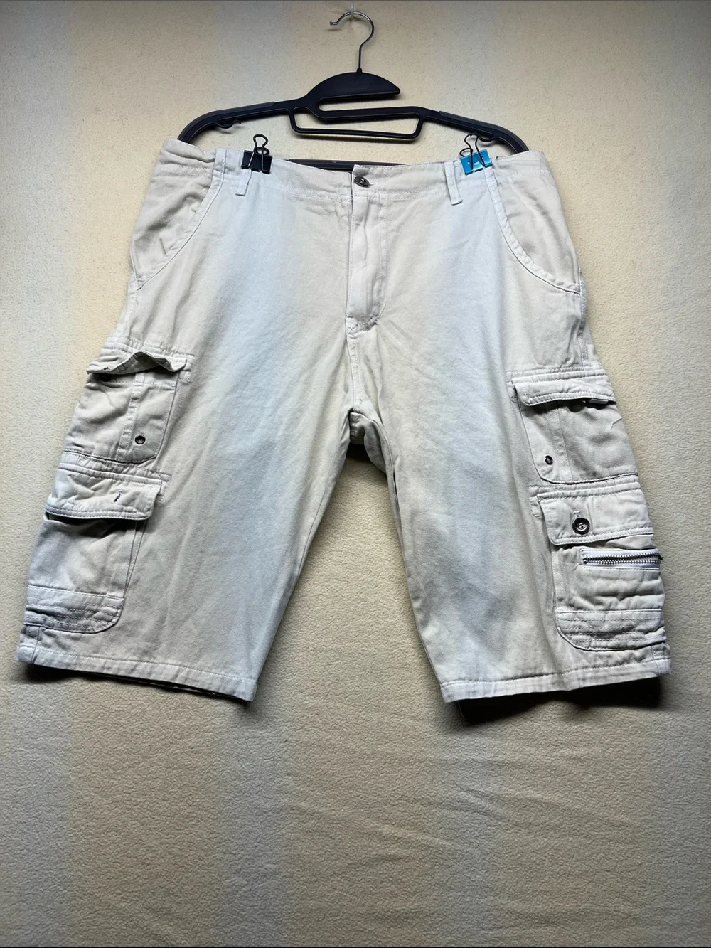 Ring of Fire Men's Cargo Shorts in Light Beige